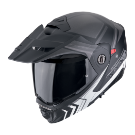 CASCO SCORPION ADX 2 LEWIS NEGRO MATE PLATA