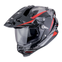 CASCO SCORPION ADF 9000 AIR FEAT NEGRO PLATA ROJO
