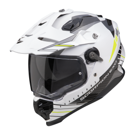 CASCO SCORPION ADF 9000 AIR FEAT BLANCO NEGRO AMARILLO NEON
