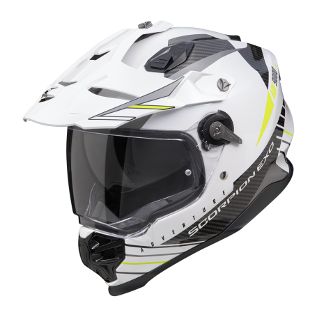 CASCO SCORPION ADF 9000 AIR FEAT BLANCO NEGRO AMARILLO NEON