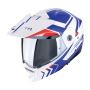CASCO SCORPION ADX 2 LEWIS BLANCO AZUL ROJO