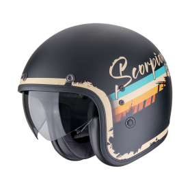 CASCO SCORPION BELFAST EVO ADONIS NEGRO MATE BEIGE