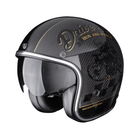 CASCO SCORPION BELFAST EVO CARBON ZIPPY NEGRO ORO