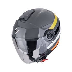 CASCO SCORPION EXO CITY II BEE GRIS AMARILLO NEGRO