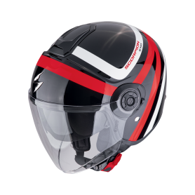CASCO SCORPION EXO CITY II RIVA NEGRO ROJO