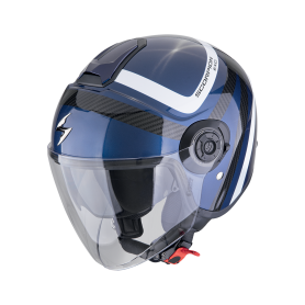 CASCO SCORPION EXO CITY II RIVA AZUL NEGRO