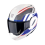 CASCO SCORPION EXO TECH EVO FURIO BLANCO ROJO AZUL