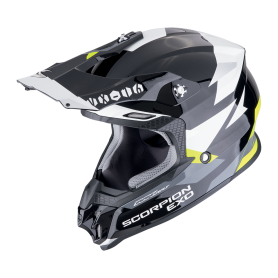CASCO SCORPION VX 16 EVO AIR ROD NEGRO AMARILLO FLUO