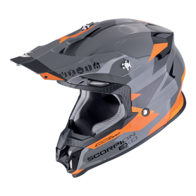 CASCO SCORPION VX 16 EVO AIR ROD GRIS NARANJA