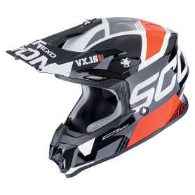 CASCO SCORPION VX 16 EVO AIR ANALOG NEGRO ROJO