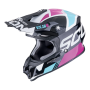 CASCO SCORPION VX 16 EVO AIR ANALOG METAL NEGRO AZUL ROSA