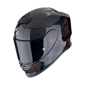 CASCO SCORPION EXO R1 EVO CARBON AIR CYNERGY NEGRO ROJO
