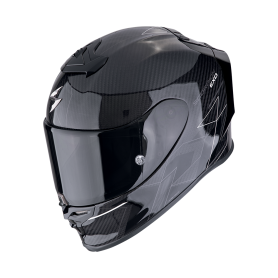 CASCO SCORPION EXO R1 EVO CARBON AIR CYNERGY NEGRO BLANCO