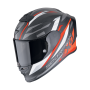 CASCO SCORPION EXO R1 EVO CARBON AIR RUNNER NEGRO MATE ROJO