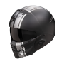 CASCO SCORPION EXO COMBAT II LORD NEGRO MATE PLATA