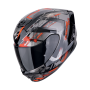 CASCO SCORPION EXO 391 CLUTTER NEGRO ROJO