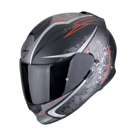 CASCO SCORPION EXO 491 RUN NEGRO MATE ROJO