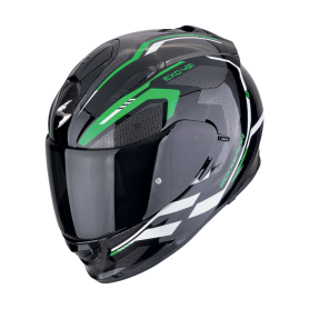 CASCO SCORPION EXO 491 KRIPTA NEGRO VERDE BIANCO