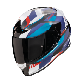 CASCO SCORPION EXO 491 ABILIS NEGRO AZUL ROJO