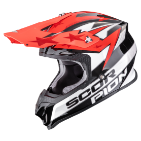 CASCO SCORPION VX 16 EVO AIR PATRIOT NEGRO BLANCO ROJO