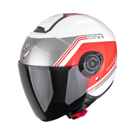 CASCO SCORPION EXO CITY II VITA BLANCO ROJO