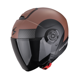 CASCO SCORPION EXO CITY II SHEER MARR? NEGRO MATE