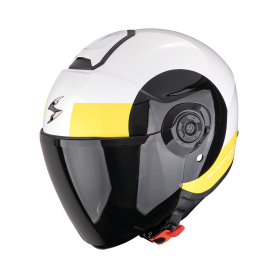 CASCO SCORPION EXO CITY II SHEER BLANCO NEGRO AMARILLO