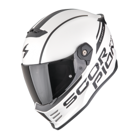 CASCO SCORPION COVERT FX DANKO BLANCO PERLA MATE NEGRO