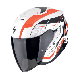 CASCO SCORPION EXO Z1 VUE BLANCO MATE ROJO NEGRO