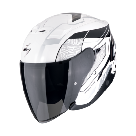CASCO SCORPION EXO Z1 VUE BLANCO NEGRO PLATA