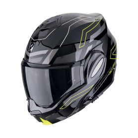 CASCO SCORPION EXO TECH EVO CONQUER NEGRO AMARILLO FLUO
