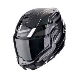 CASCO SCORPION EXO TECH EVO CONQUER NEGRO BLANCO