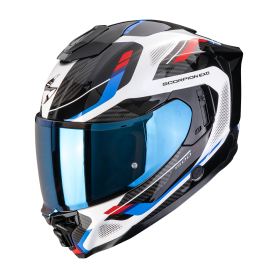 CASCO SCORPION EXO 1500 AIR SLEEK BLANCO ROJO AZUL
