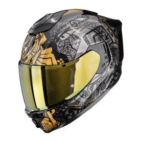 CASCO SCORPION EXO 1500 AIR APUS NEGRO GRIS DORADO