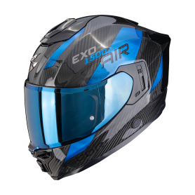 CASCO SCORPION EXO 1500 CARBON AIR PLATTED NEGRO AZUL