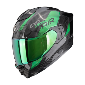 CASCO SCORPION EXO 1500 CARBON AIR PLATTED NEGRO VERDE