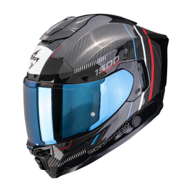 CASCO SCORPION EXO 1500 CARBON AIR ZITY NEGRO ROJO AZUL