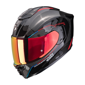 CASCO SCORPION EXO 1500 CARBON AIR MUNDI NEGRO ROJO