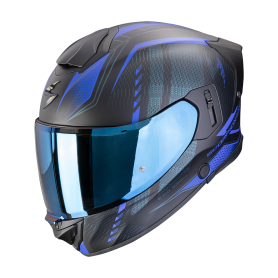 CASCO SCORPION EXO 530 AIR THERAS NEGRO MATE AZUL