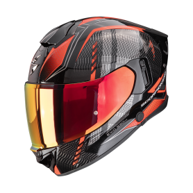 CASCO SCORPION EXO 530 AIR THERAS NEGRO MET?ICO ROJO