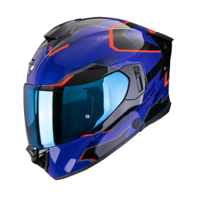 CASCO SCORPION EXO 530 AIR CLIP AZUL NEGRO ROJO
