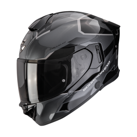 CASCO SCORPION EXO 530 AIR CLIP PLATA NEGRO
