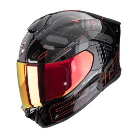 CASCO SCORPION EXO 530 AIR FOND NEGRO MET?ICO ROJO