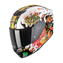 CASCO SCORPION EXO JNR AIR YUCATAN BLANCO NARANJA NEGRO