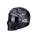 Casco Scorpion EXO-COMBAT OPEX NEGRO MATE Y PLATA