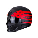 Casco Scorpion EXO-COMBAT ROOKIE negro mate con rojo